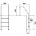 Лестницы - Лестница для бассейна Flexinox Standard (3 ступени), AISI-316L - 1