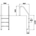 Лестницы - Лестница для бассейна Flexinox Standard (5 ступеней), AISI-316L - 1