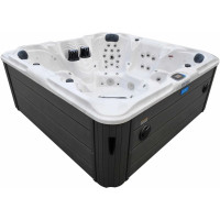 Гідромасажний басейн Aquajoy Maldives (230х230х95 см), Сріблясто-білий мармур Гідромасажний басейн Aquajoy Maldives (230х230х95 см), Сріблясто-білий мармур