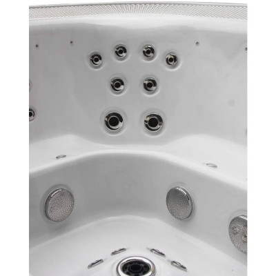 Гидромассажные СПА (джакузи) - Гидромассажный бассейн Aquajoy Serenity (250х230х96 см), серебристо-белый мрамор - 2
