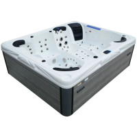 Гідромасажний басейн Aquajoy Saint-Tropez (280х230х95 см), сріблясто-білий мармур