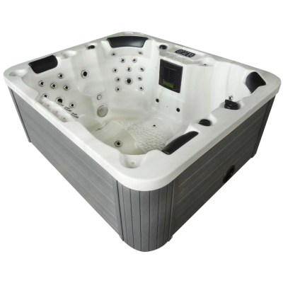 Гидромассажный бассейн Aquajoy Como (190х160х82 см), серебристо-белый мрамор - 2 Гидромассажные СПА (джакузи) - Гидромассажный бассейн Aquajoy Como (190х160х82 см), серебристо-белый мрамор - 2