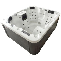 Гидромассажный бассейн Aquajoy Como (190х160х82 см), серебристо-белый мрамор