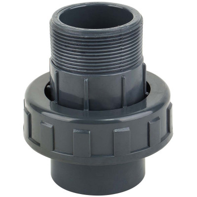 Фитинги ПВХ - Муфта разборная Kripsol с наружной резьбой 50-1.1/2" EHM3050.C