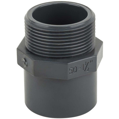 Фитинги ПВХ - Муфта редукционная Kripsol с наружной резьбой 50/63-2" MR3063.C