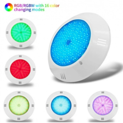 Cвітильник для басейну LED 35W , серія 290, RGB+біле світло, пластик, 441 SMD, Ø260 х 35 мм - 2 Прожектори - Cвітильник для басейну LED 35W , серія 290, RGB+біле світло, пластик, 441 SMD, Ø260 х 35 мм - 2