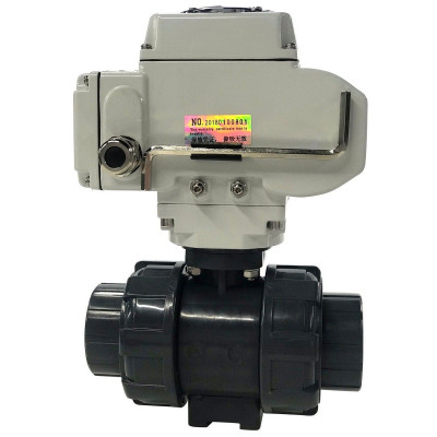 Запорная Арматура ПВХ - Кран шаровый Aquaviva с электроприводом PTFE/EPDM On-off type d75 AC220V - 1
