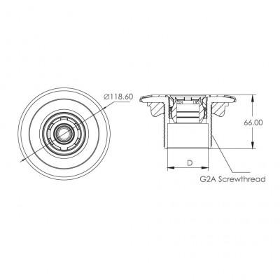Форсунки - Форсунка стеновая Emaux EM4415 для сборных бассейнов 50mm - 1