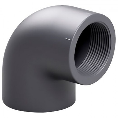 Фитинги ПВХ - Колено 90° переходное d63x2" EFFAST, Италия