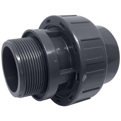Муфта разборная с наружной резьбой d63*2" - 2 Фитинги ПВХ - Муфта разборная с наружной резьбой d63*2" - 2