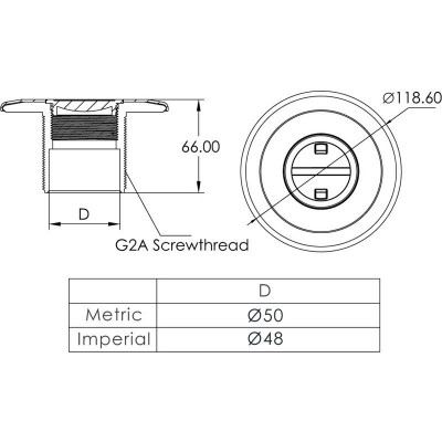 Форсунки - Форсунка пилососна Emaux EM2831 бетон 50mm/2" 88130812 - 1