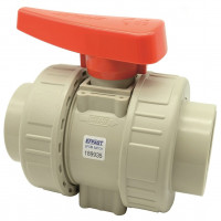 Кран шаровый  PP-H d50  промышленной серии BK1 EFFAST, Италия (EPDM)