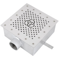 Злив донний Aquaviva 250*250мм, бетон/лайнер, нар.2", AISI-304 Злив донний Aquaviva 250*250мм, бетон/лайнер, нар.2", AISI-304