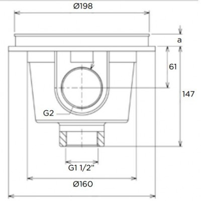 Донный слив Flexinox 87198014 лайнер, 13 м³/ч, 1 1,2"/2", с рамкой AISI-316L - 1 Донные сливы - Донный слив Flexinox 87198014 лайнер, 13 м³/ч, 1 1,2"/2", с рамкой AISI-316L - 1