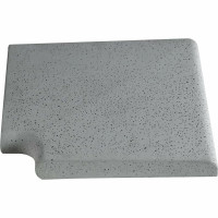 Угловой Aquazone Tuff 250x300x50-25 мм, серый (пористый)