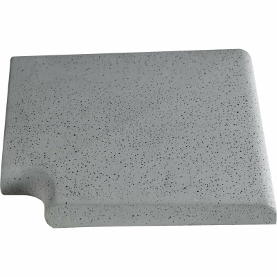 Копінговий камінь - Кутовий Aquazone Tuff 250x300x50-25 мм, сірий (пористий)