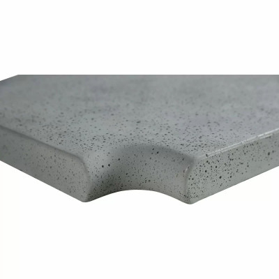Копінговий камінь - Кутовий Aquazone Tuff 250x300x50-25 мм, сірий (пористий) - 1