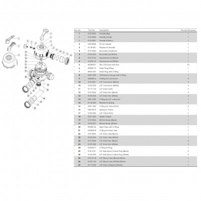 Фільтр Emaux S1000C (41м3/год, 1000мм, 620кг, бік 6 поз. 2.5" клапан 2.5 бар) - 3 Фільтри - Фільтр Emaux S1000C (41м3/год, 1000мм, 620кг, бік 6 поз. 2.5" клапан 2.5 бар) - 3