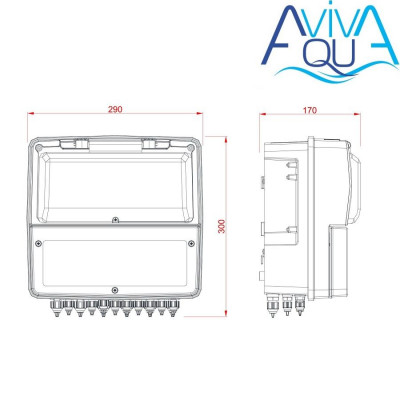 Дозуючі насоси - Панель керування дозацією Aquaviva K800 Kontrol pH-Rx-Cl-температура - 2
