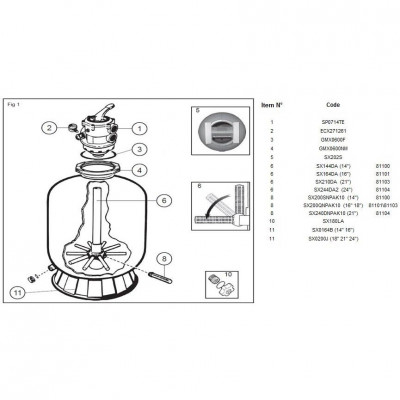 Фильтрационная установка Hayward PowerLine PWL D611 81073 (14м3/ч, верх) - 4 Фильтрационные установки - Фильтрационная установка Hayward PowerLine PWL D611 81073 (14м3/ч, верх) - 4