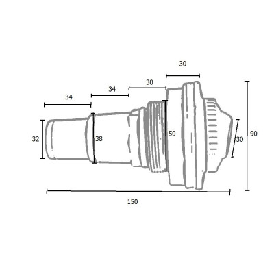 Форсунки - Форсунка стеновая Kokido Olimpic K004BU/W (серая) - 1