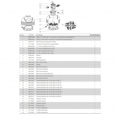 Фільтри - Фільтр MFV27А (14.4м3/ч. 675мм. 185кг. 50мм. верх) - 3