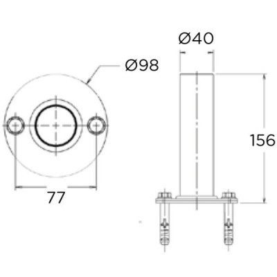 Лестницы - Адаптеры Flexinox для установки лестниц на борт бассейна (2 шт.) - 1