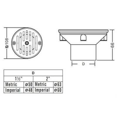 Форсунки - Форсунка донна Emaux EM2824, бетон 50mm/2" - 1
