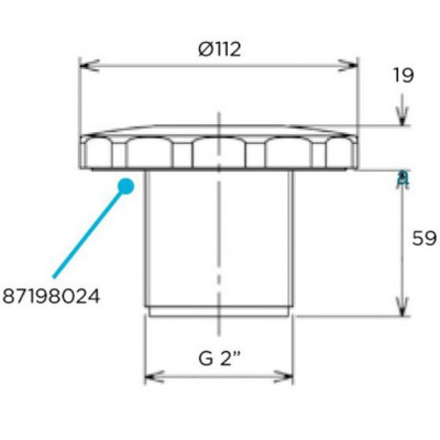 Форсунка пылесосная Flexinox 87198024, под бетон 2", накладка AISI-316L - 1 Форсунки - Форсунка пылесосная Flexinox 87198024, под бетон 2", накладка AISI-316L - 1