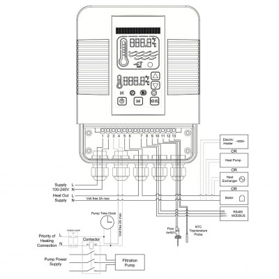 Цифровой контроллер Elecro Heatsmart Plus теплообменника G2/SST, датчик потока и температуры - 1 Теплообменники - Цифровой контроллер Elecro Heatsmart Plus теплообменника G2/SST, датчик потока и температуры - 1