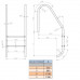 Лестницы - Лестница Kripsol Standard PI 4.D (4 ступ.) AISI-304 - 2