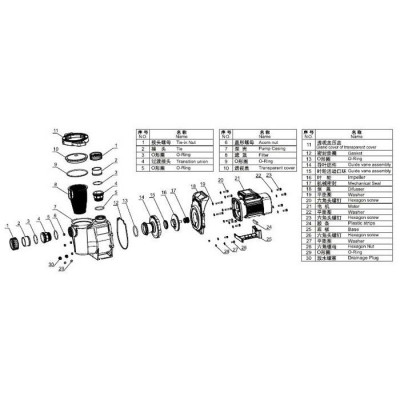 Насоси - Насос AquaViva LX SWPA400-I (220В, 33м3/год*10м, 3кВт) - 3