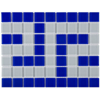 Фриз греческий Aquaviva Cristall B/W сине-белый Фриз греческий Aquaviva Cristall B/W сине-белый