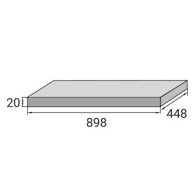 Терасна плитка - Плитка для тераси Aquaviva Granito Light Gray, 448x898x20 мм - 1