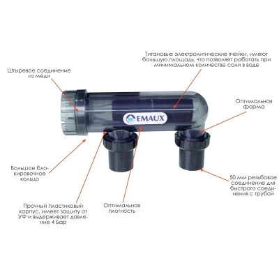 Генераторы хлора - Хлоргенератор Emaux SSC25-E (75 м3, 25 г/ч) - 1