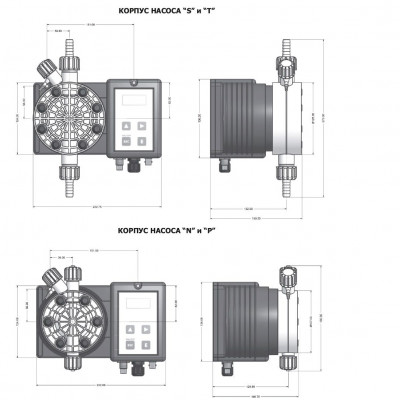 Мембранный дозирующий насос Emec TMSRH0515 Cl 15л/ч c авто-регулировкой - 4 Дозирующие насосы - Мембранный дозирующий насос Emec TMSRH0515 Cl 15л/ч c авто-регулировкой - 4