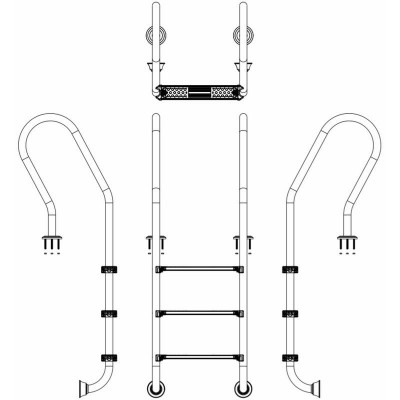Лестницы - Лестница Emaux Mixta SFF315-SR (3 ступени) - 1