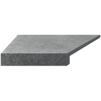 Угловой Г-образный элемент бортовой плитки Aquaviva Granito Gray, 595x345x50(20) мм (левый/45°) Угловой Г-образный элемент бортовой плитки Aquaviva Granito Gray, 595x345x50(20) мм (левый/45°)