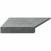 Керамогранит - Угловой Г-образный элемент бортовой плитки Aquaviva Granito Gray, 595x345x50(20) мм (левый/45°)